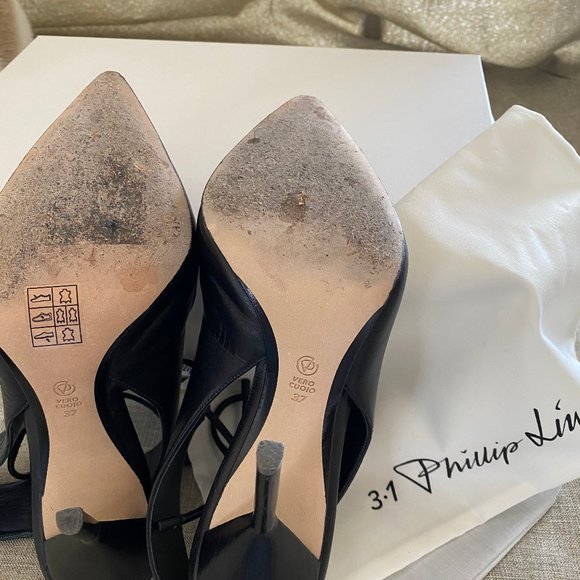 3.1 PHILLIP LIM MARTINI LACE-UP HEELS (SZ 7) (EUC) - Picture 7 of 10